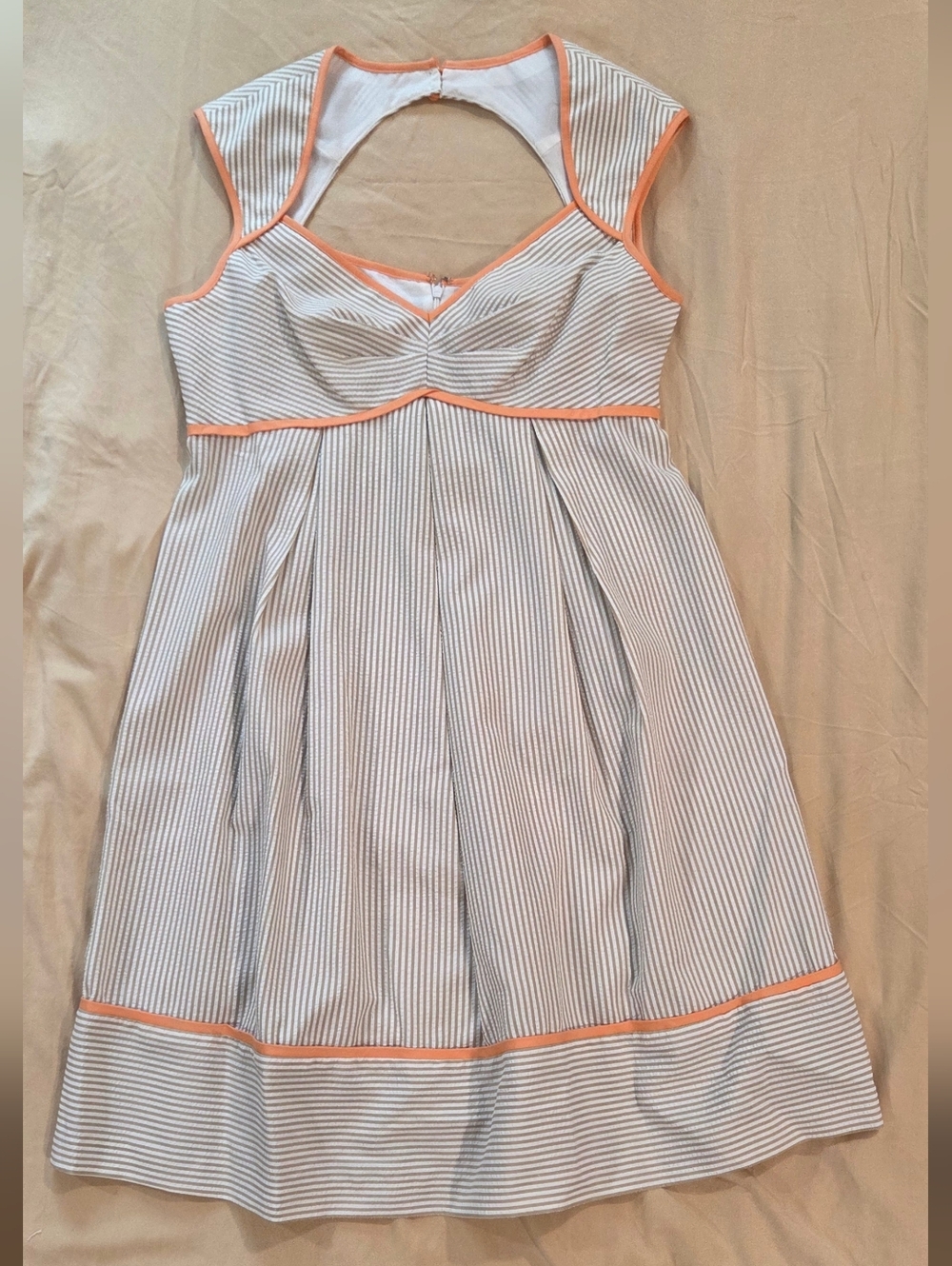 Women's London Times Striped Seersucker Dress - Size 10